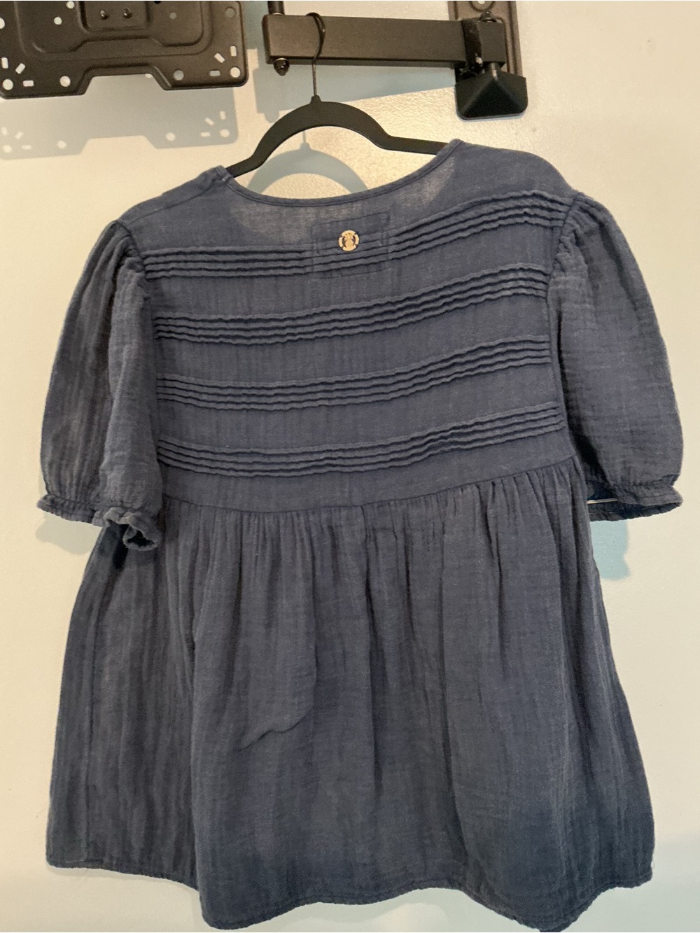 Simply Southern Navy Blue Peasant Blouse